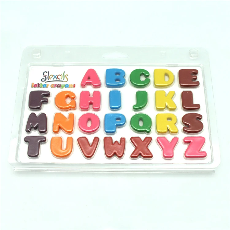 8 Colors Radom Combination Shape Flexcils 3D Letters Plastic Crayon Box bendable for