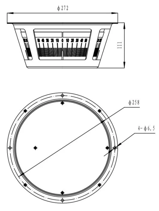 FD-10 Marine 3-face Rudder Angle Indicator ( pointer type) panoromic rudder indicator