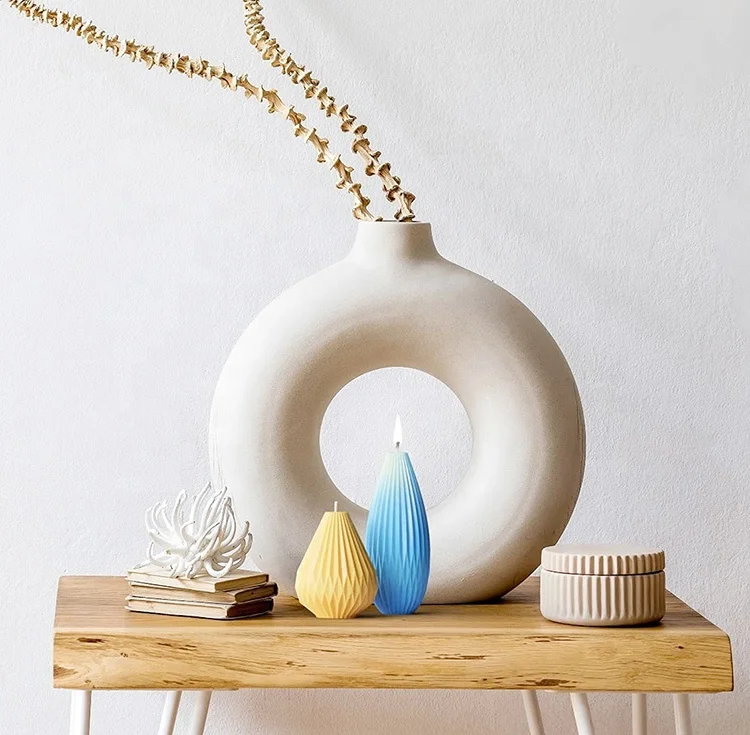 Cylinder Shape 3D Wax Silicone Sphere Mold Candle Taper Silicone DIY Molds for Making Aromatherapy Candles