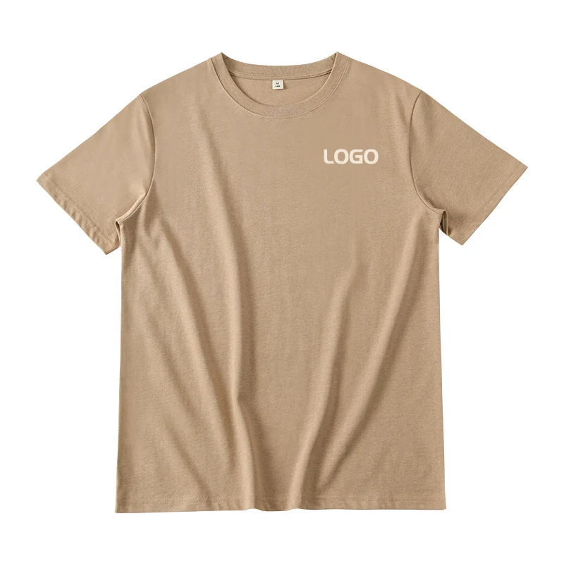 Wholesale Plain  Branded Men Custom T Shirt Printing With Logo Customs O-neck Organic Cotton T-Shirts