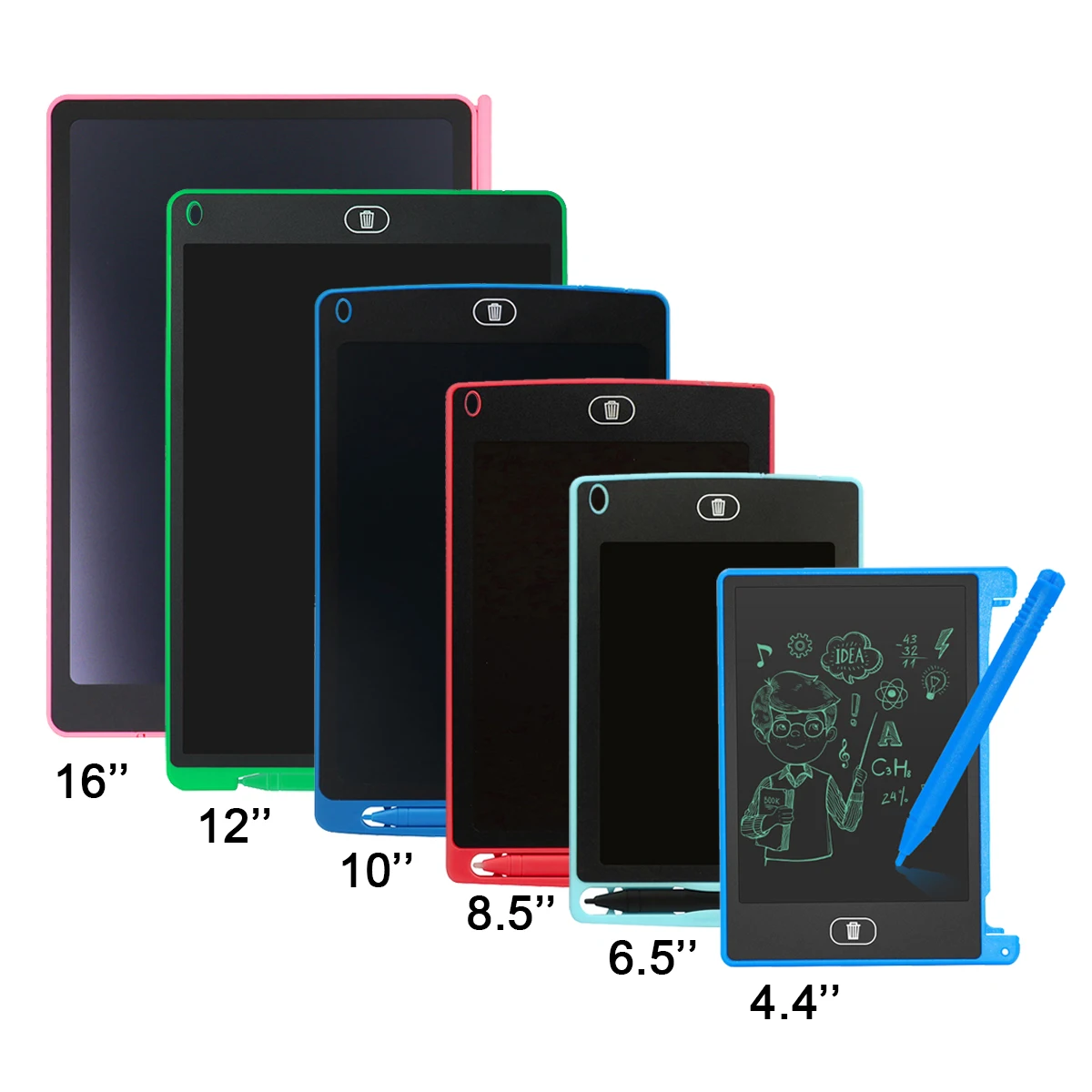 6.5/8.5/10/12/16 inch multi sizes kids electronic drawing board  lcd flexible screen lcd drawing boards LCD writing tablet