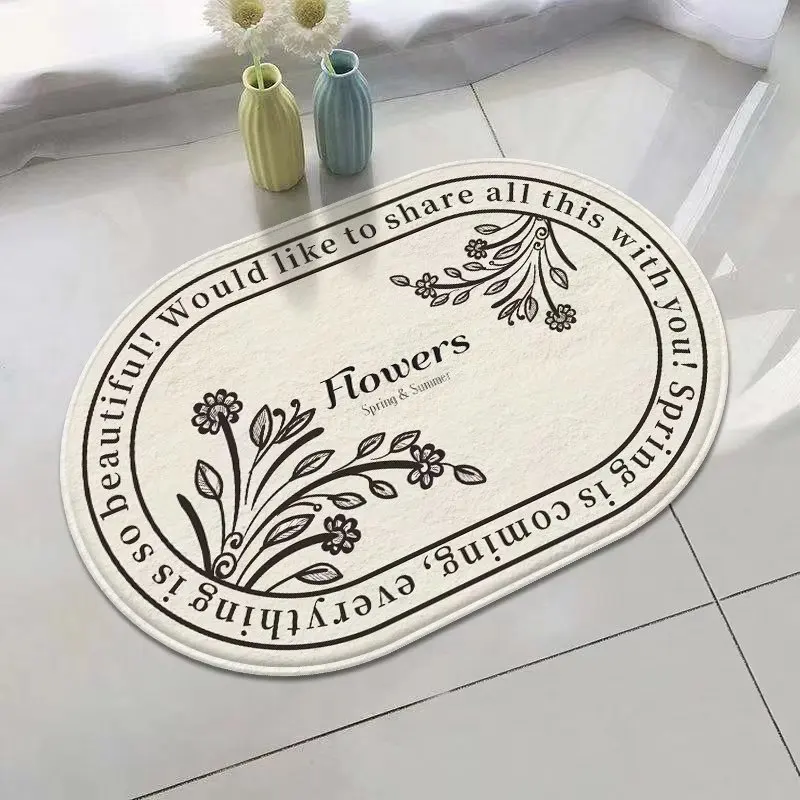 Minimalist designer rugs living room carpet super Absorbent kitchen carpet anti slip belgion cashmere bath mat