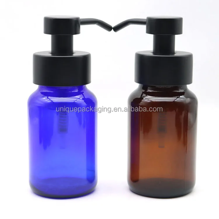 High Quality Glass Soap Dispenser Foaming Face Wash Bottle Foamer Pump 250ml Empty Foam Pump Bottles with Custoimized box