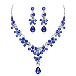 Women Dubai Costume Fashion Jewelry Sets Wedding 925 silver Necklace Set