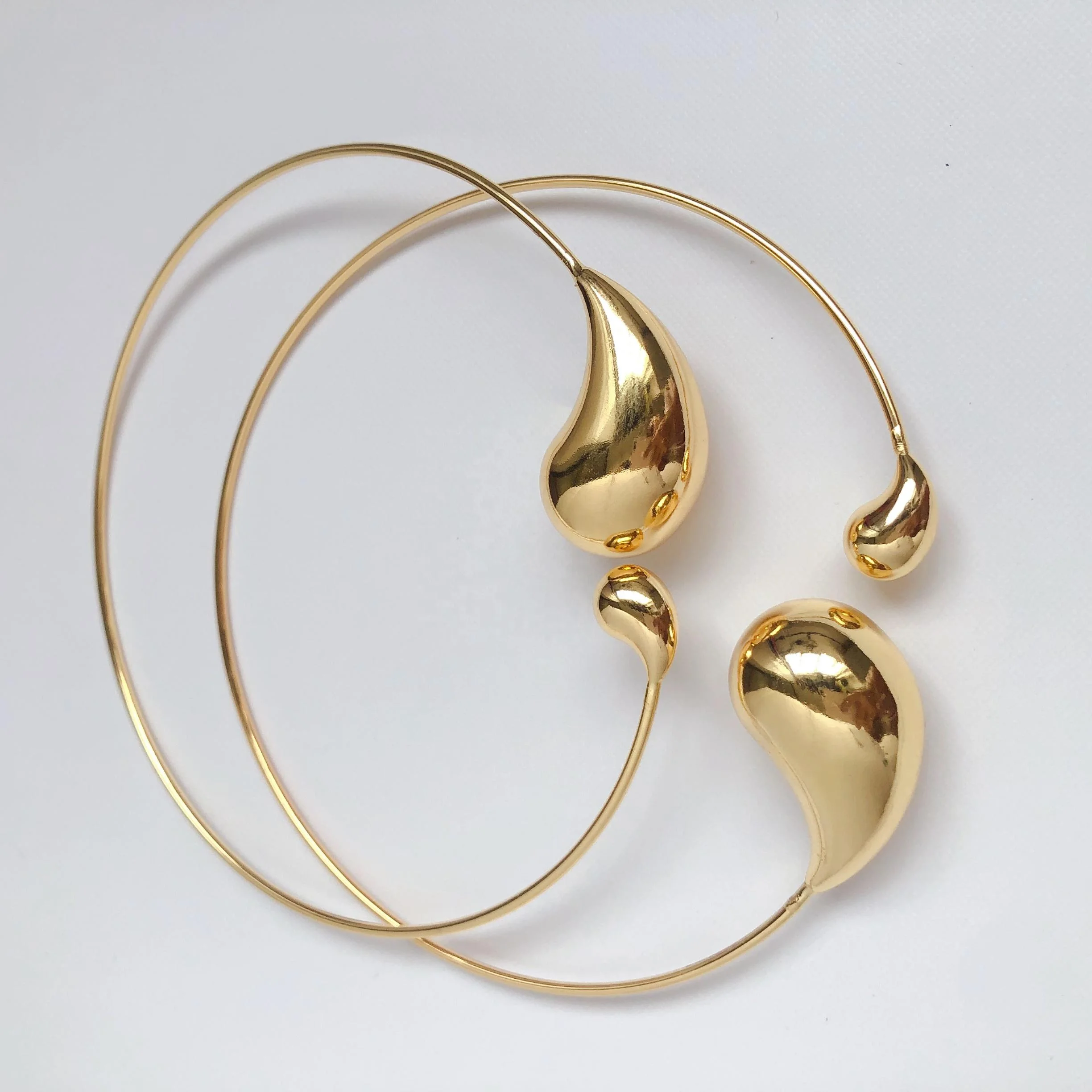hot trending products colliers chokers de mode wholesale fashion jewelry necklaces copper gold plated teardrop choker necklace