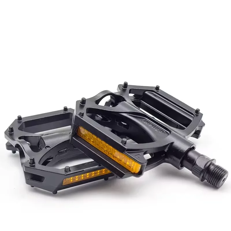 Wellgo Original M195 Aluminum Alloy Double DU Bearing With Reflector for City Bike Road MTB Bicycle Pedal Cycling Parts