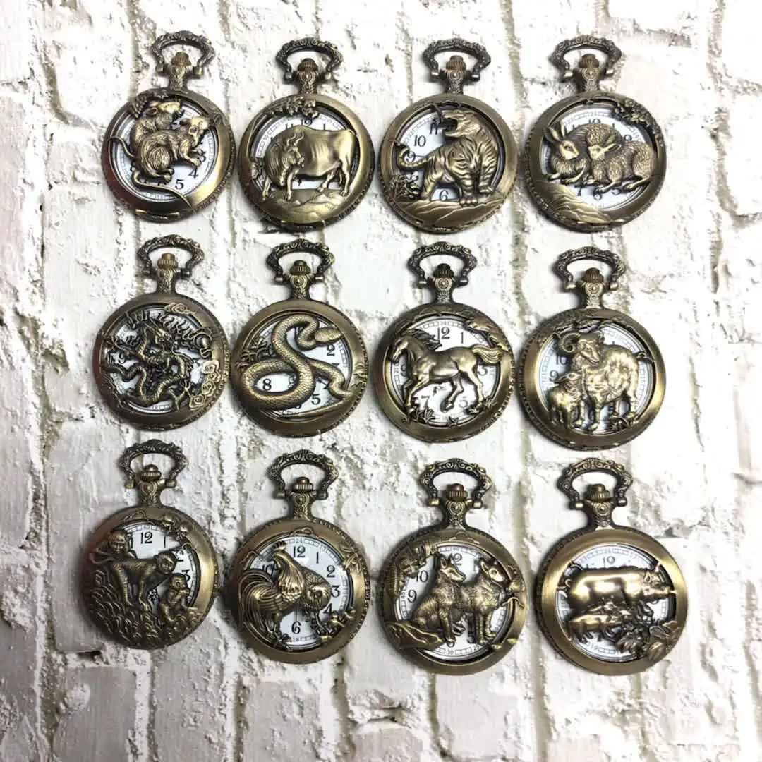 WJ-1618 Vintage Creative Flip Mens Skeleton Pocket Watch Handmade Old Men Pocket Watch