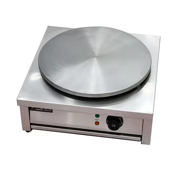 Factory Price Non-Stick Crepe Maker Egg Pancake Making Machine Commercial Single Plate Snack Machine