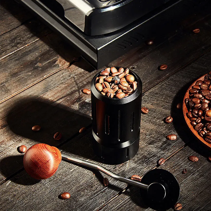 Wholesale Travel Hand Shake Adjustable Speed 48mm Flat Burr Cordless Reusable Washable Manual Coffee Grinder Mill Machine