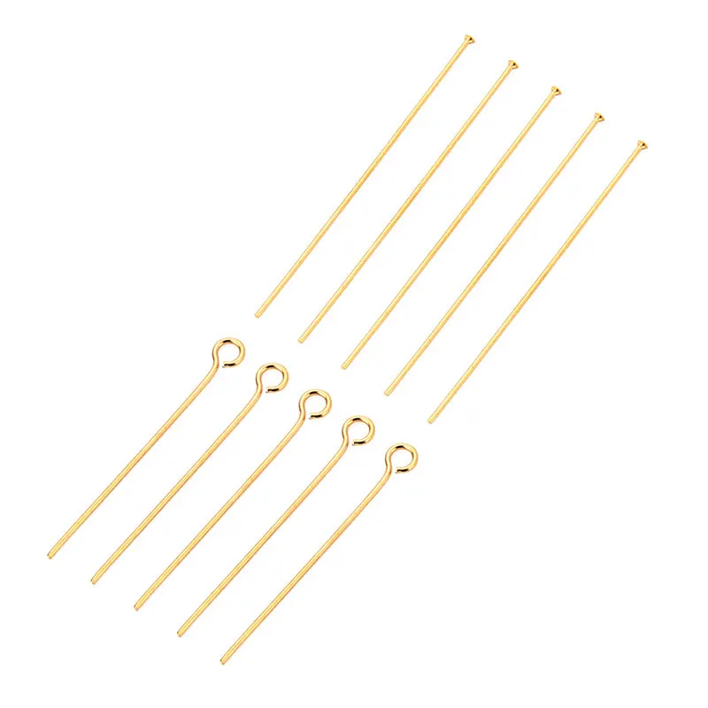 Нержавеющая сталь позолоченная на заказ девятигранная игла T-pin шариковая Игла DIY Ювелирные