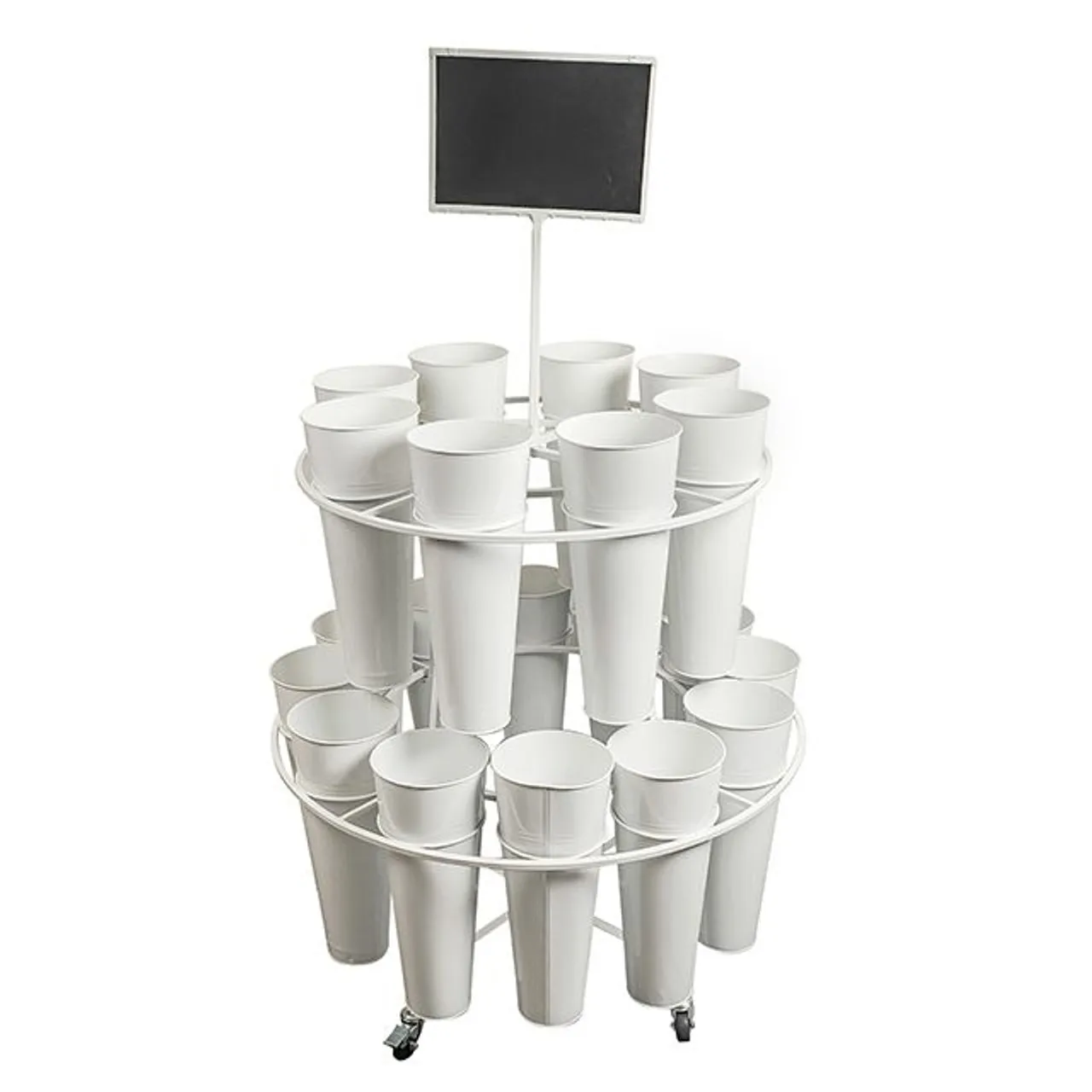 Bevis Factory Customized Color Size Florist Shelf Flower Bucket Multi-layer Display Rack Flower Display Stand for Flower Shop