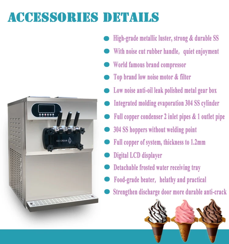 2+1mixed Flavors Frozen Yogurt Machine For Cold Drink Shops Commercial