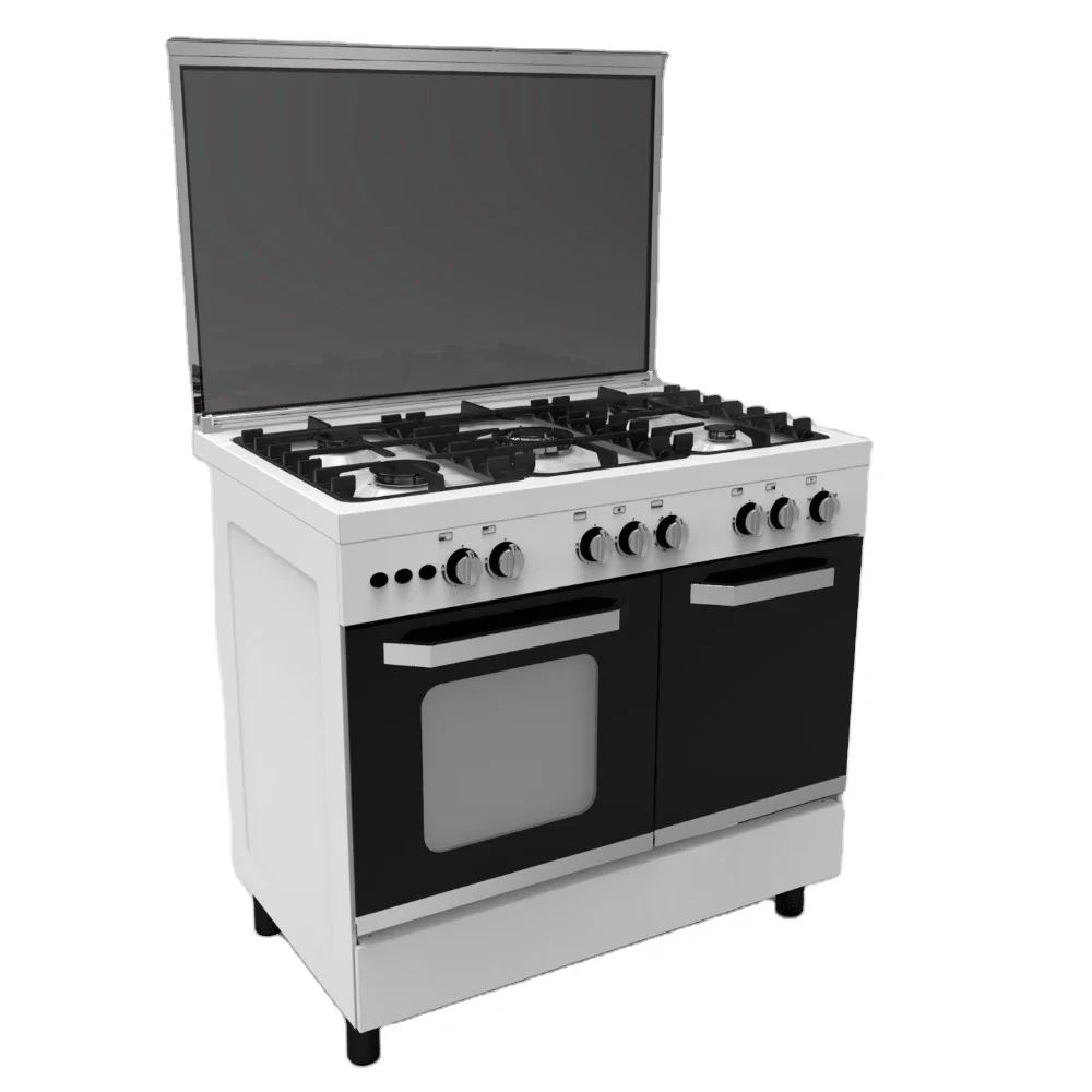 free standing gas oven with gas tank of Inox body
