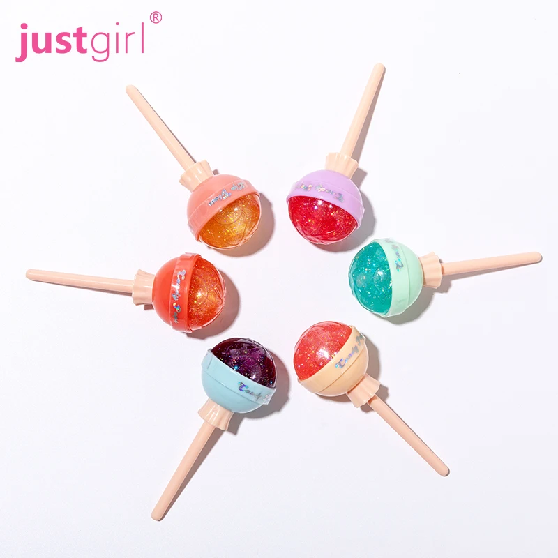 Cheap Price Lollipop Kids Little Girl Teenagers Children Makeup used Cosmetic Flavored Candy Pops Lip Gloss