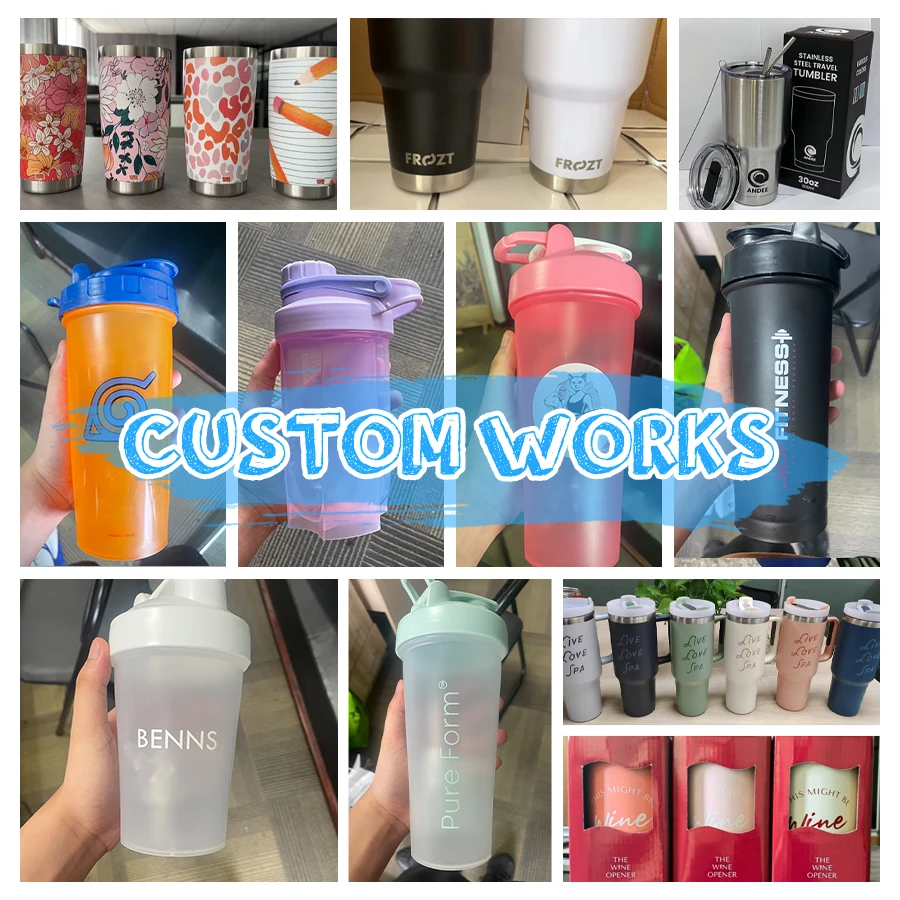 Hot Selling 400ml 600ml  BPA FREE Shaker Water Bottle  Workout Blender Shaker Bottle Gym Protein Shaker Bottles