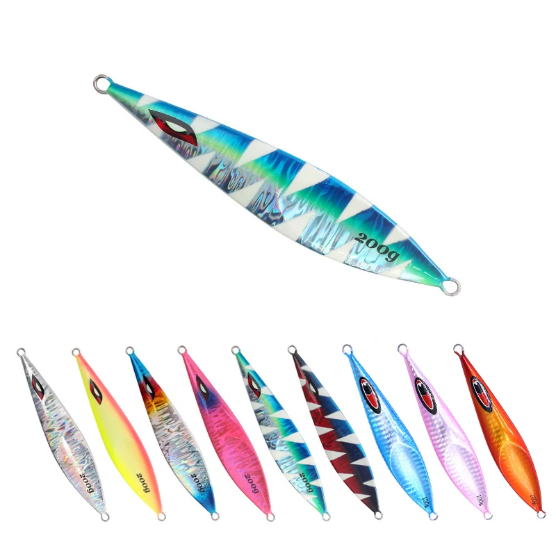 60g/80g/100g/120g/150g/180g/200g/250g/300g luminous effect vertical fishing Metal Jigs lure spoon mold lead jig tuna lure