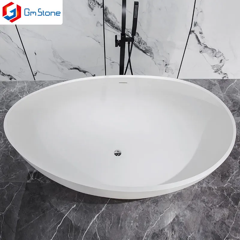 2023 GM freestanding bathtub solid surface soaking bathtub high-end Bathroom bathtub