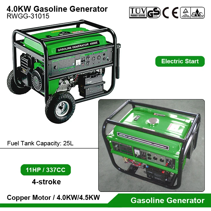 Sale 4.0KW Power Gas Small Generators Set Home House Camping Use Gasoline Generator Petrol Electric Portable Generators