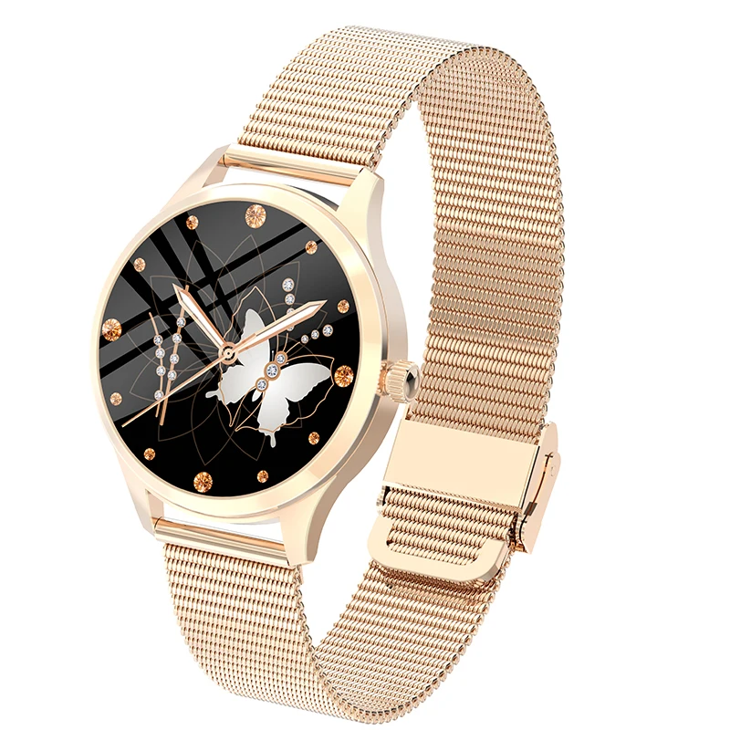 LW07 Smart Watches For Women Jewelry Strap Smartwatch Lady Custom Dials Heart Rate Blood Pressure Fitness Female Smartwatches fo