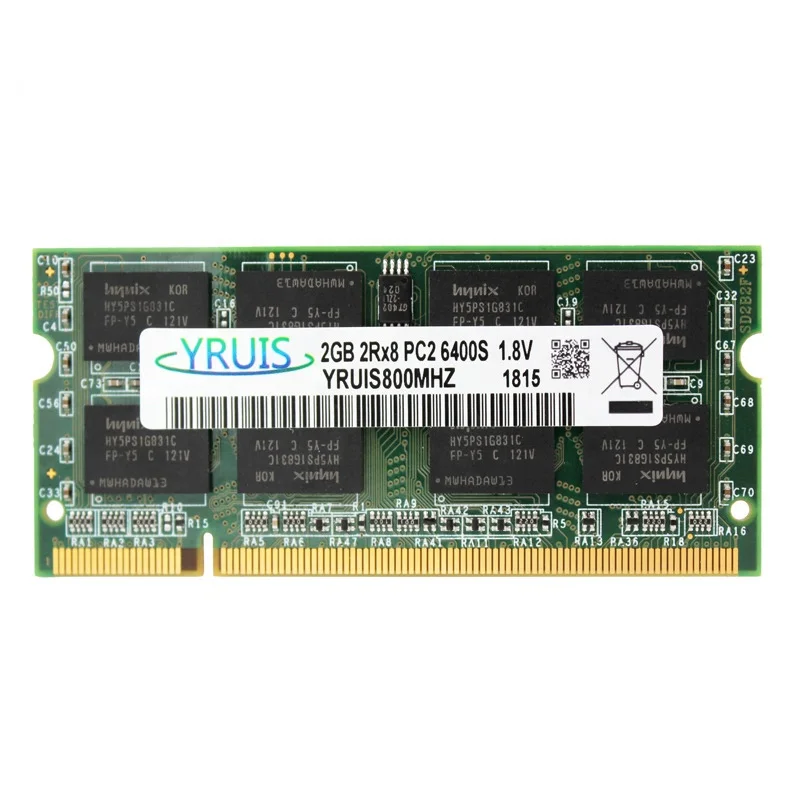 factory Outlet YRUIS Original DDR2 2G 800MHZ 6400S 1.8V RAM FEDEX Laptop Ram Memory Compatible with All