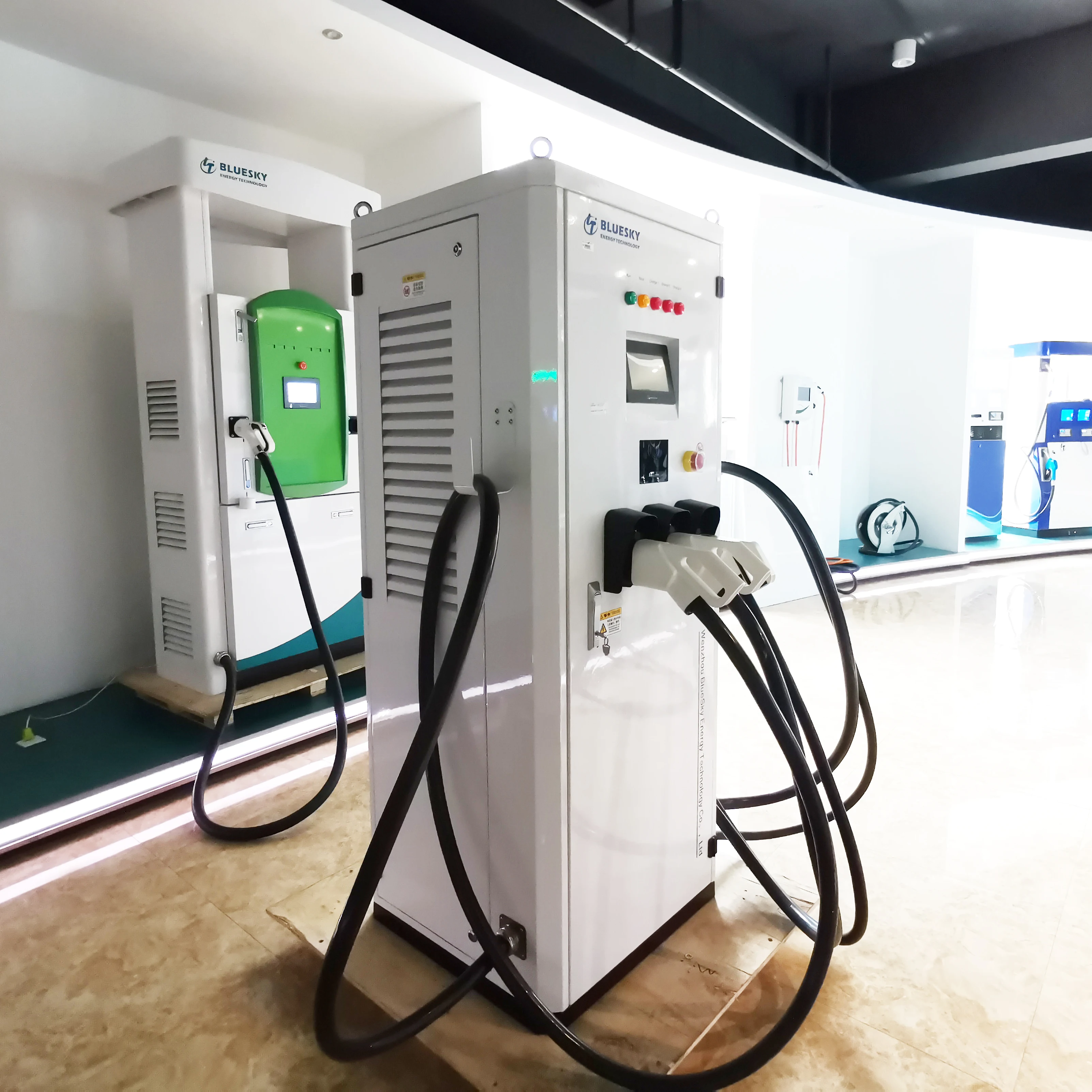 DC EV зарядное устройство ccs Тип 2 + Chademo переменного тока интегрированное 50 кВт 22 для