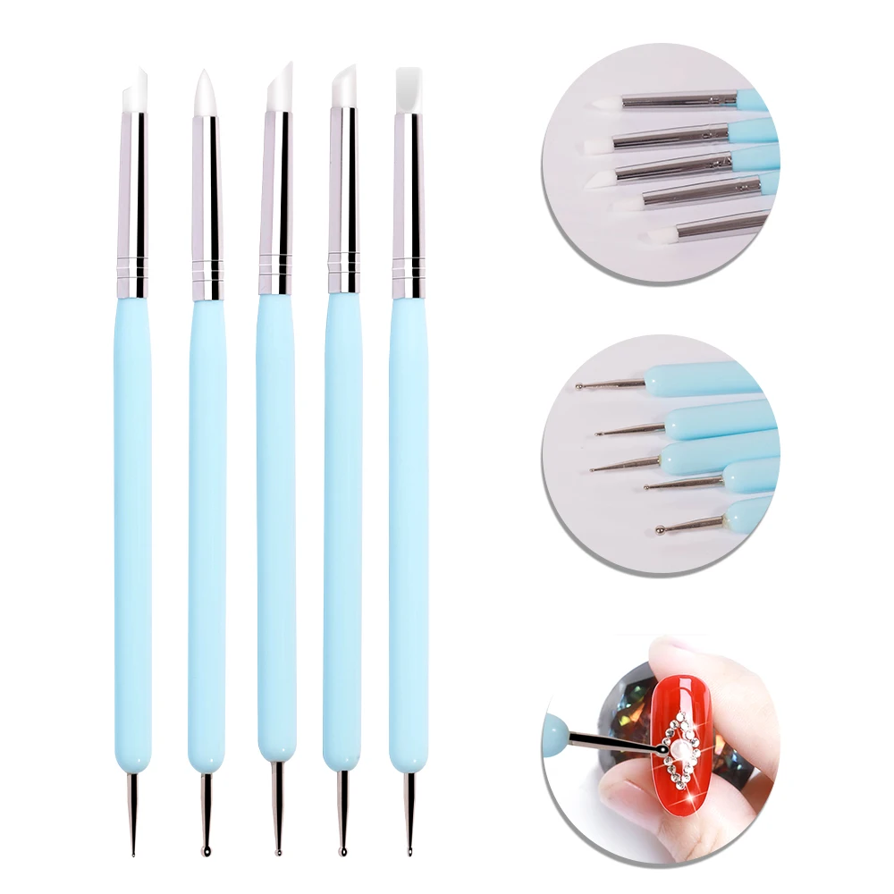 GUYO Blue Color Nail Art Dotting Picker Pick Wax Pen