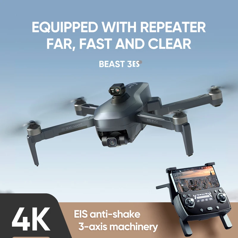 Лидер продаж, Дрон Beast 3E SG906 MAX2 gps 4k HD fly 3000 м 35 мин для предотвращения препятствий, Дрон fpv