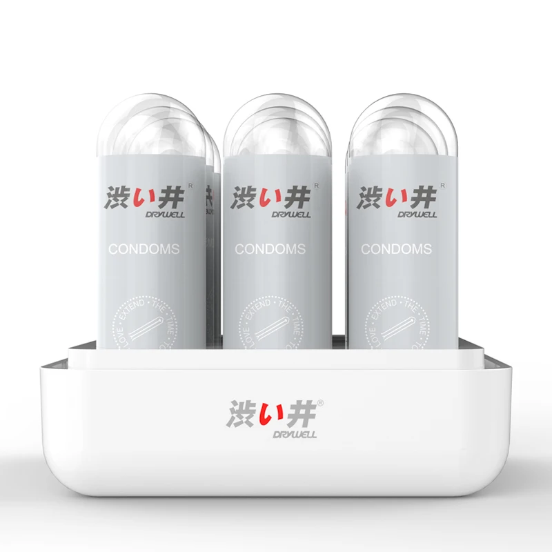 DRYWELL Creative Easy Open Ultra Thin Capsule Condoms Malaysia Natural Latex Condom With Hyaluronic Acid Lubricant For Sex