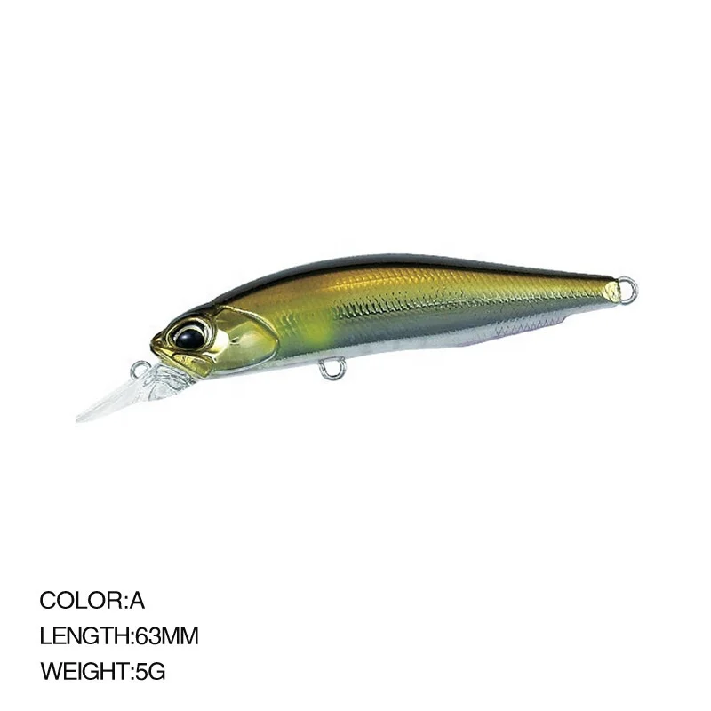 Top Seller Bionic Suspend Minnow Bait 63mm Hard Freshwater Seabass Jerkbait Minnow Fishing Lure