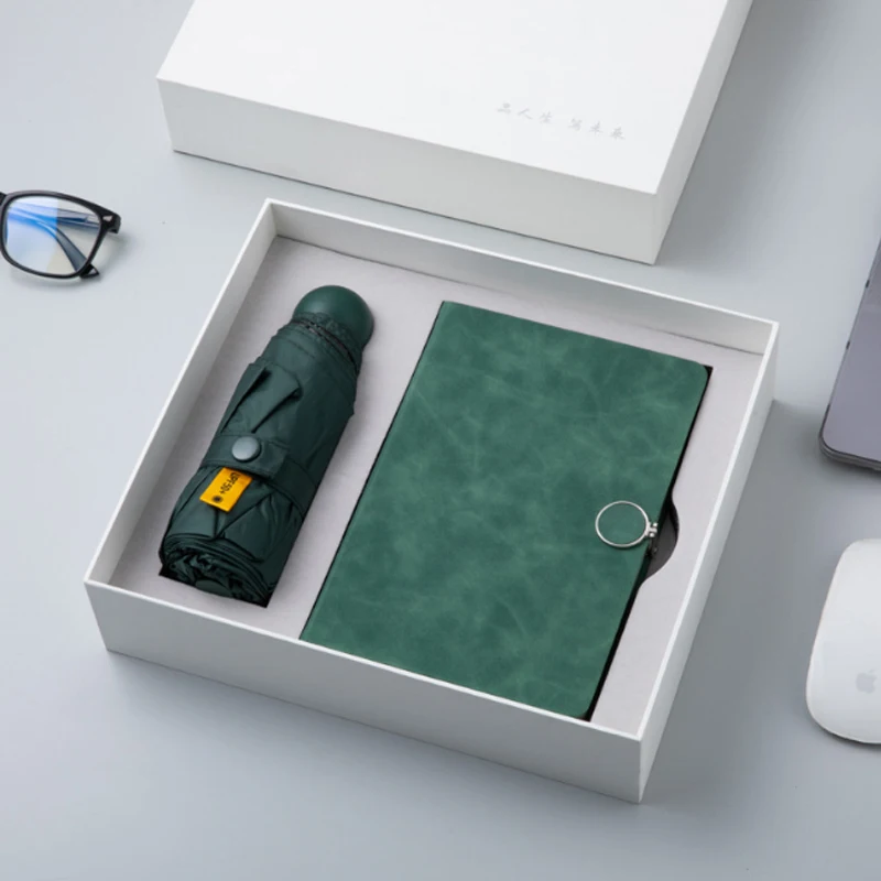 HK Business gift set umbrella notebook souvenir company annual meeting gift box for employees and customers