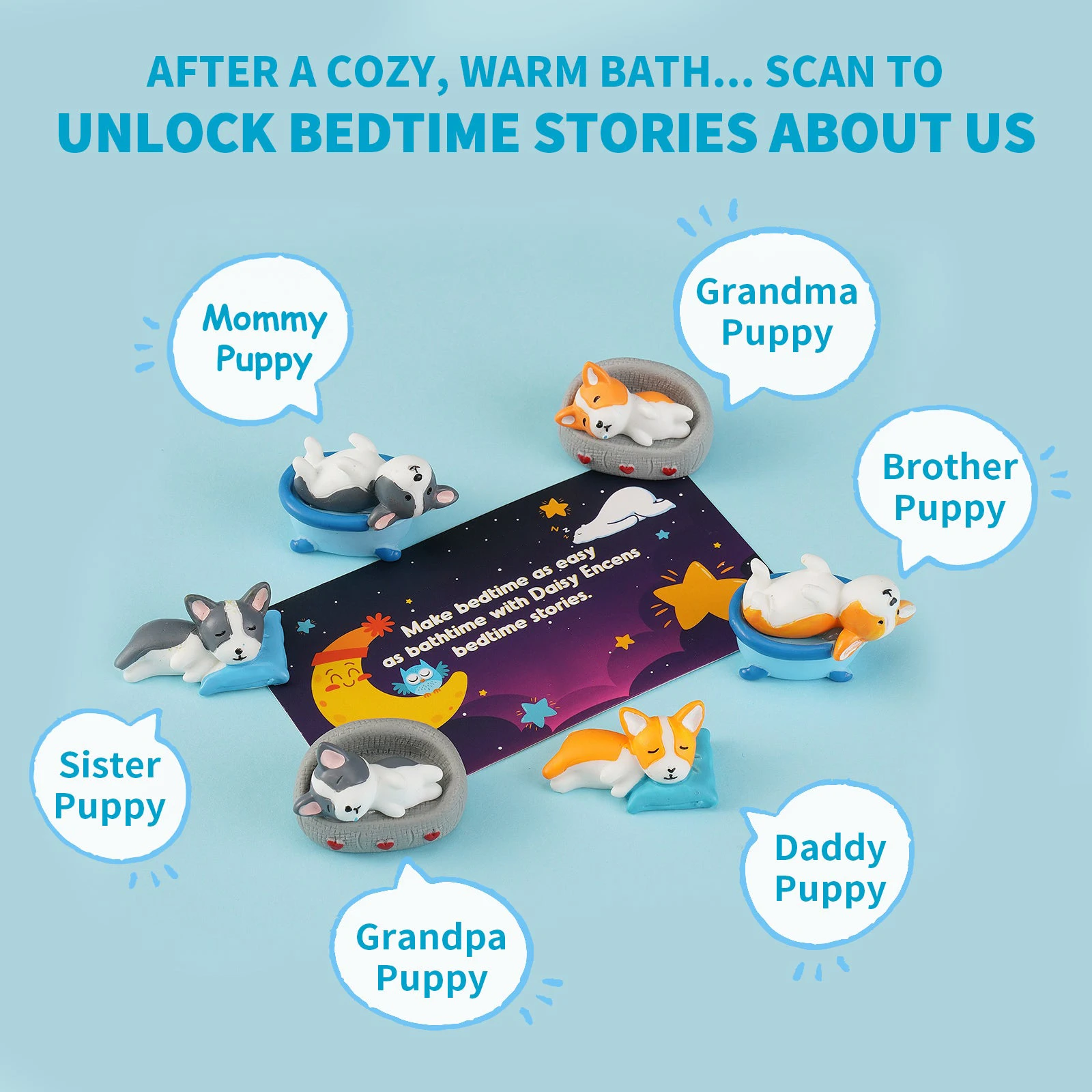 Puppy Family Bedtime Story Surprise Toys Bath Bomb Gift Set Bath Bombs Gift Set Organic Salt Bath Bombs