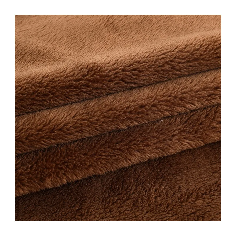 100% Polyester Soft Knitted Shu Velveteen Fleece Sherpa Fabric Blanket Plush Toy Blanket and Cloth Fabric