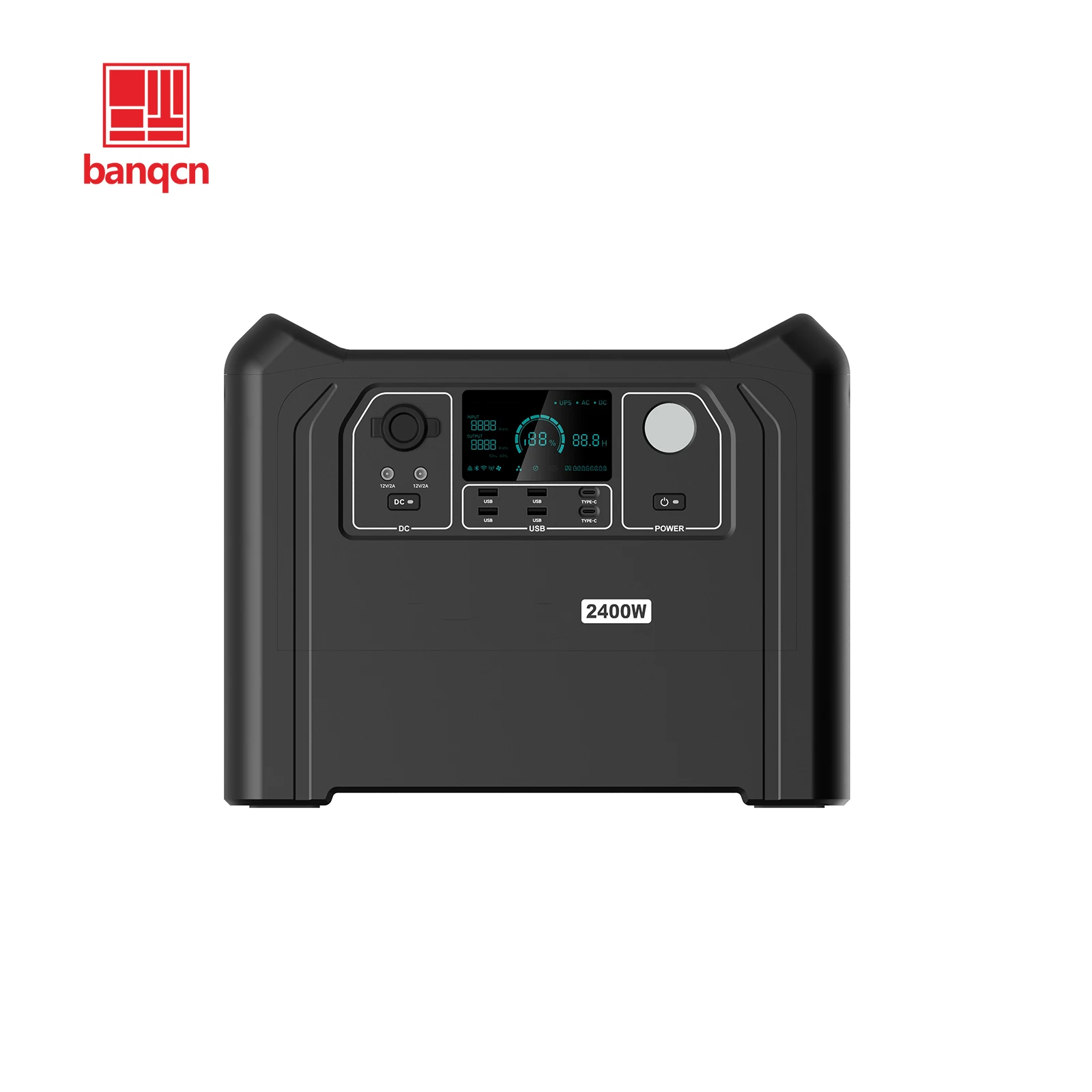 2400w High Capacity LiFePO4 Battery Solar Generator Portable Power Station