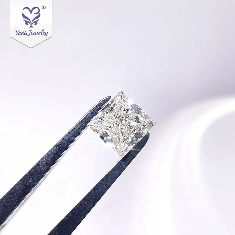 Yadis Gems 2.26 carat princess cut diamond H VVS1 clarity the best man made synthetic carbon diamond