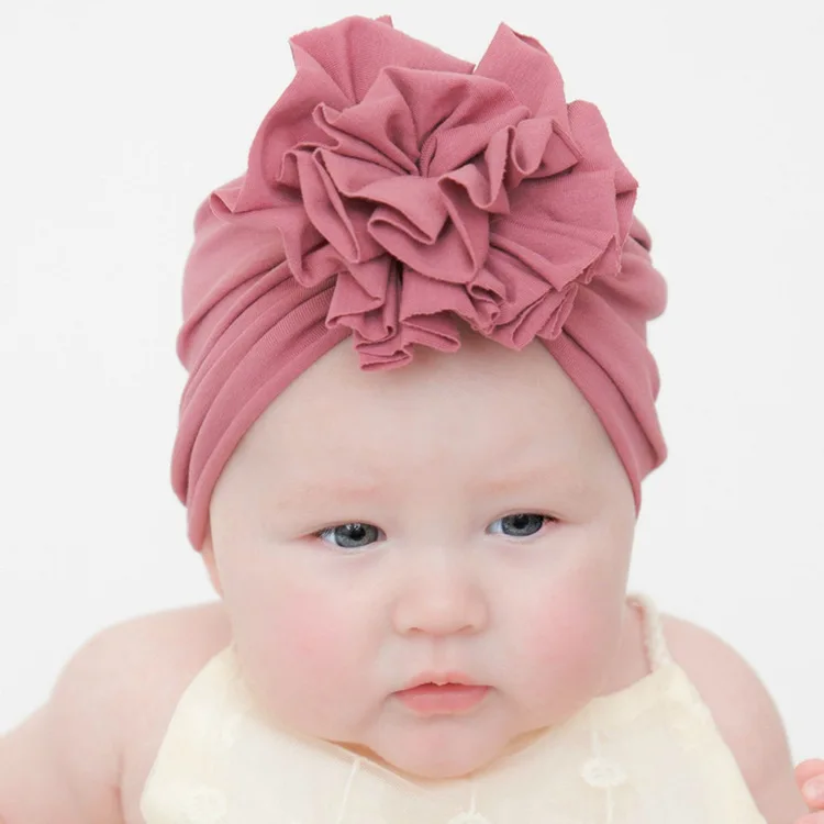 New Cute Baby Hat Supplies Product Lovely Kids Girls Turban Caps Knotted Bow Infant Newborn Baby Flower Hair Accessories