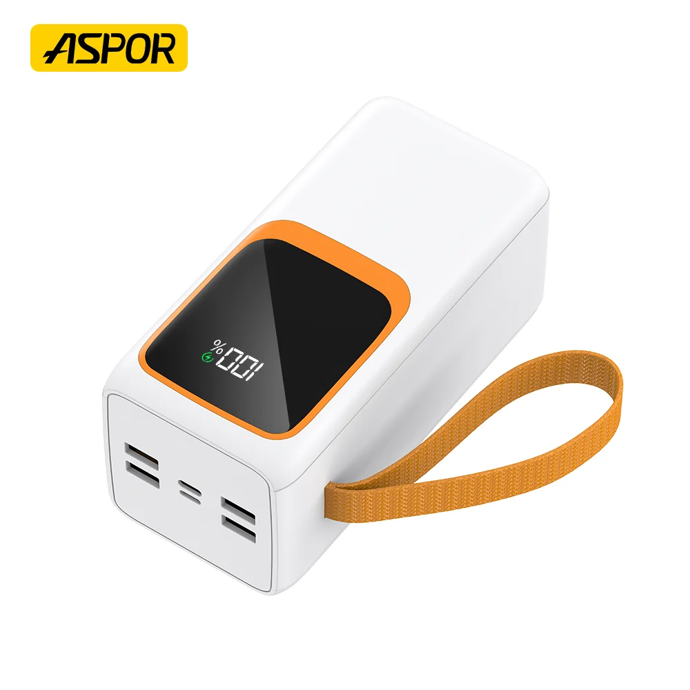 Aspor A350 22.5w Powerbank 50000mah Portable Power Bank 50000mah Price Power Bank 50000mah Fast Charging High Capacity