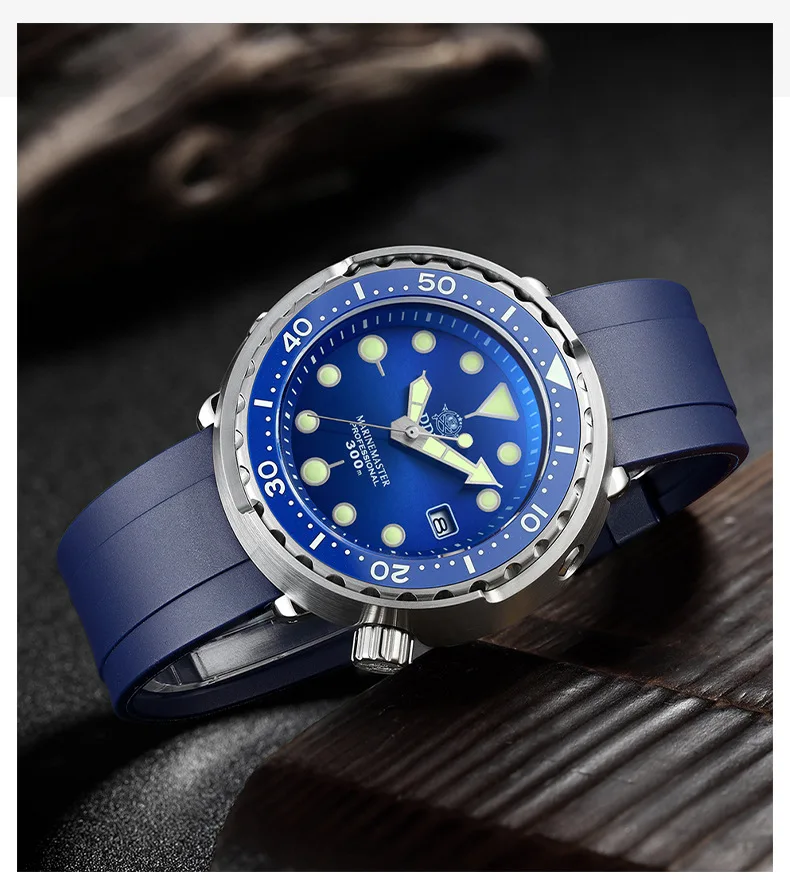 Popular Models Addies Brand Rubber Strap Stainless Steel With Crown Mechanical Watch For Men Automatic