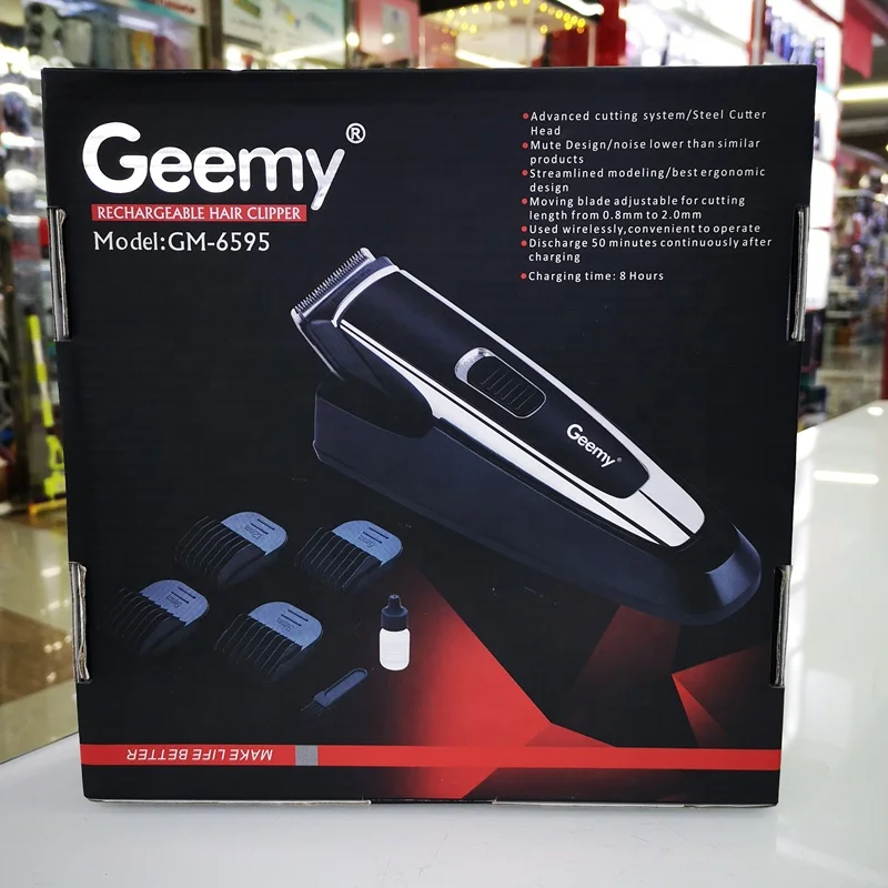 GEEMY GM6595 беспроводной триммер для мужчин машинка стрижки волос купить профессиональный борода разделенный конец