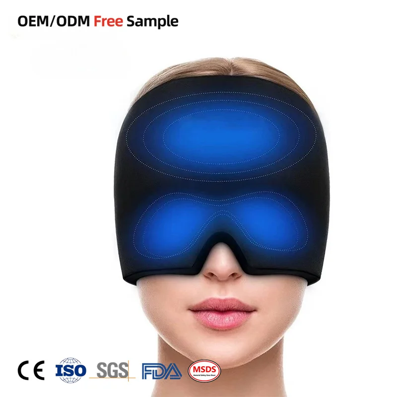 Physical Cooling Relieve Pain Head Wrap Ice Gel Packs Cold Therapy Headache Relief Hat And Migraine Relief Cap For Injuries