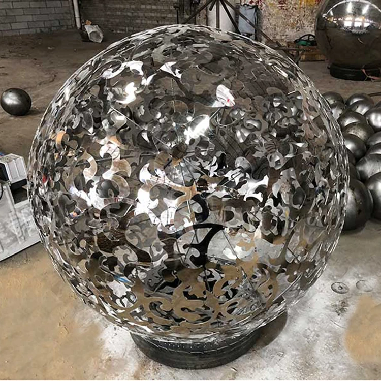 Наружное украшение сферический камин для сада с металлическими шариками стальной паяльник corten