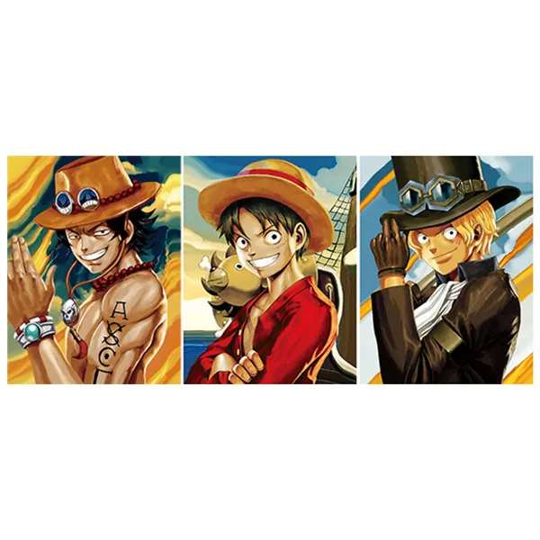 3d anime poster with frame of Luffy