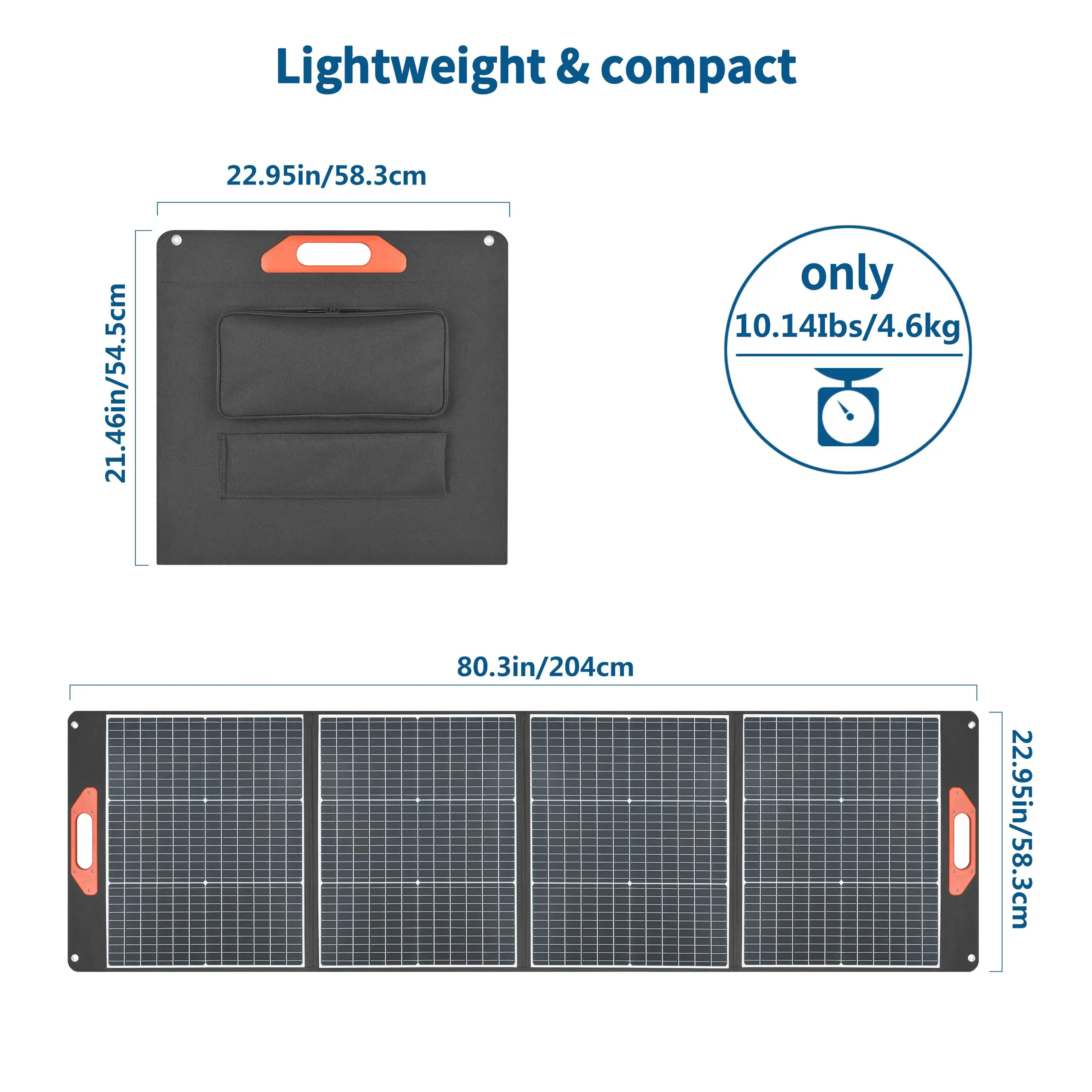High Quality 200W Portable Polymer Aviation Material Foldable Solar Panel Waterproof Solar Charger Laptops Cell Phones Tablets