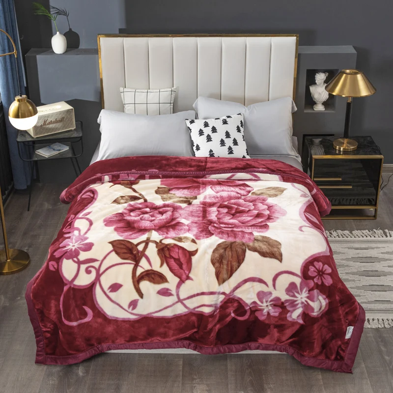 Customize Soft Warm Coral Fleece Blanket For Home