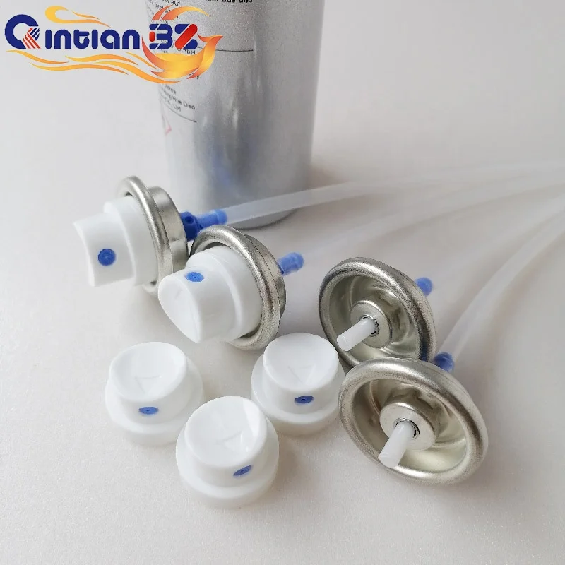 Wash free dry hair spray clothes dry cleaning agent sunscreen spray flaw detection agent-side push powder spray valve.