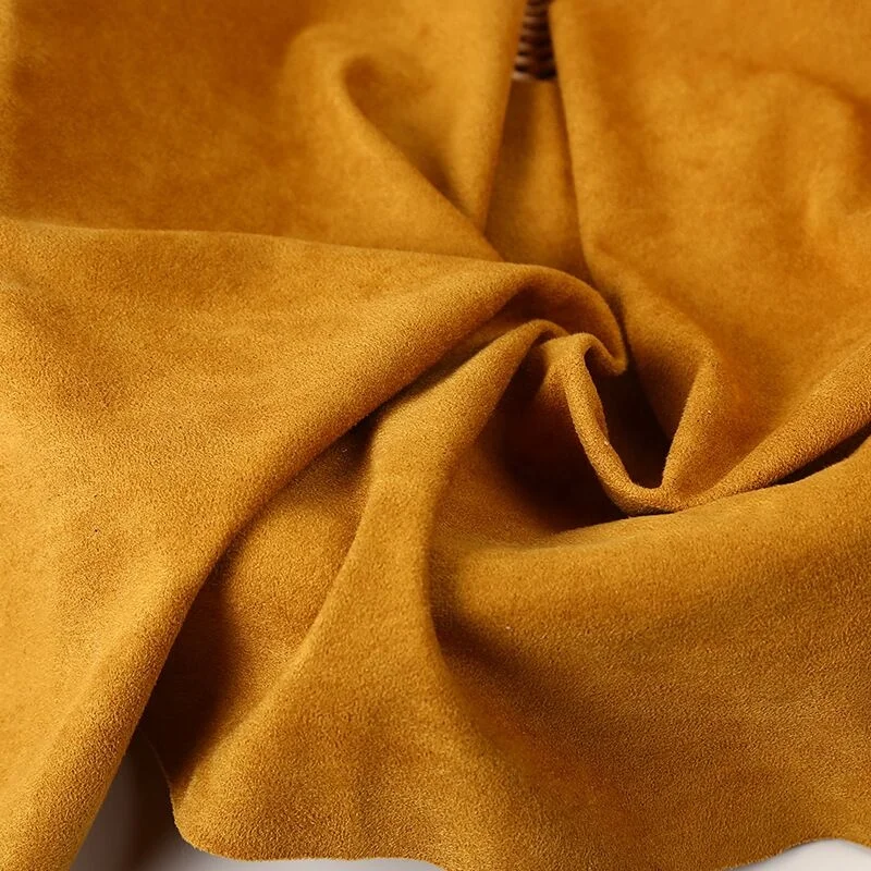 100%Polyester Warp Knitting Solid synthetic micro faux  4 way stretch Suede  Fabric for upholstery  sofa shoes