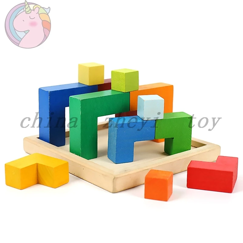 Factory direct sale Wooden Puzzle Jigsaw educational toys games custom kids kitchen  toys and other toys  parts