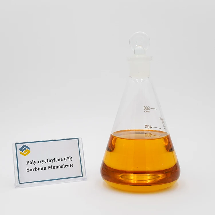 Drug Additive Emulsifier Tween 80 Polysorbate 80  PoeSorbitan Monooleate CAS9005-65-6 E433  plant madewith Kosher/Halal/Rspo/ISO