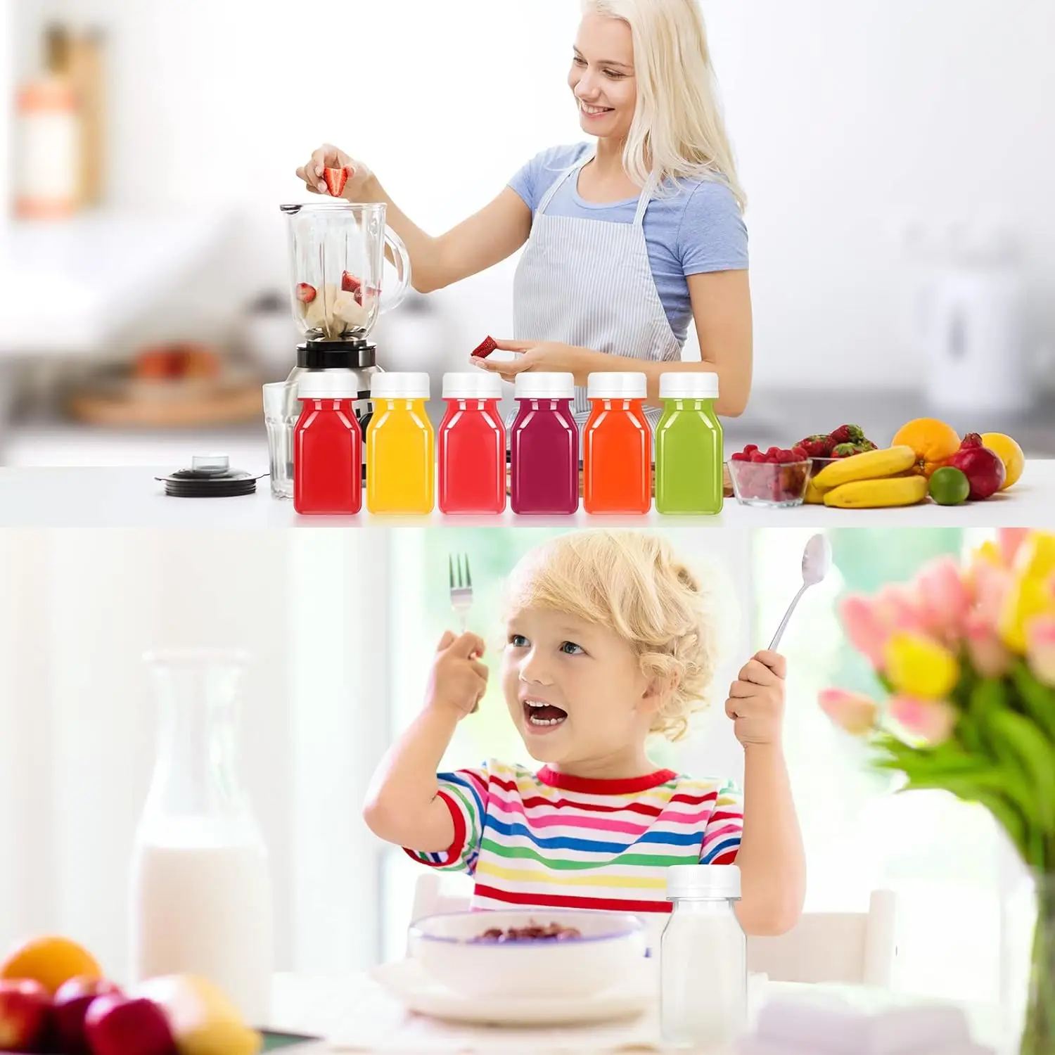 Wholesale Takeaway Disposable Plastic Bottles 4 oz Custom LOGO Plastic Drink  Bottle For Juice