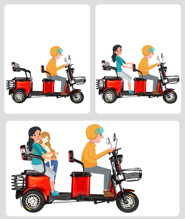 New Style 600W high power 48V 20AH 32AH 3 wheel paseador triciclo eletrica adulto Electric tricycle For adulto