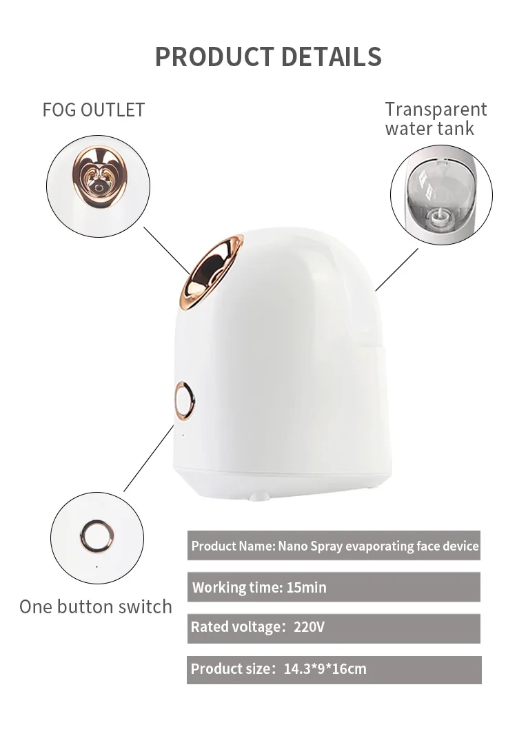 AIFREE High Quality Professional Home Beauty Device Facial Steamer Mist Sprayer Humidifier Nano Face Mini Portable Steamer